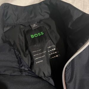 Hugo Boss Zip up Vest padded gilet multicolor logo Large Excellent Condition